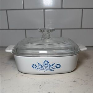 Vintage CorningWare Blue Cornflower Casserole Dish with Lid